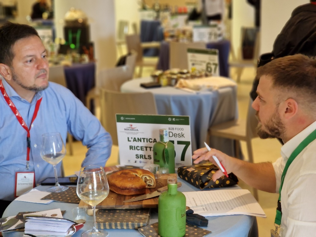 Giacomo Brandolin, dell’azienda L’Antica Ricetta, durante 
gli incontri alla Borsa Food & Drink